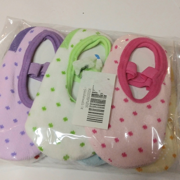 NWT CUNINA 6 PR. BABY TODDLER ANTI SLIP FOOTIES SOCKS 8 - 36M - Picture 3 of 9